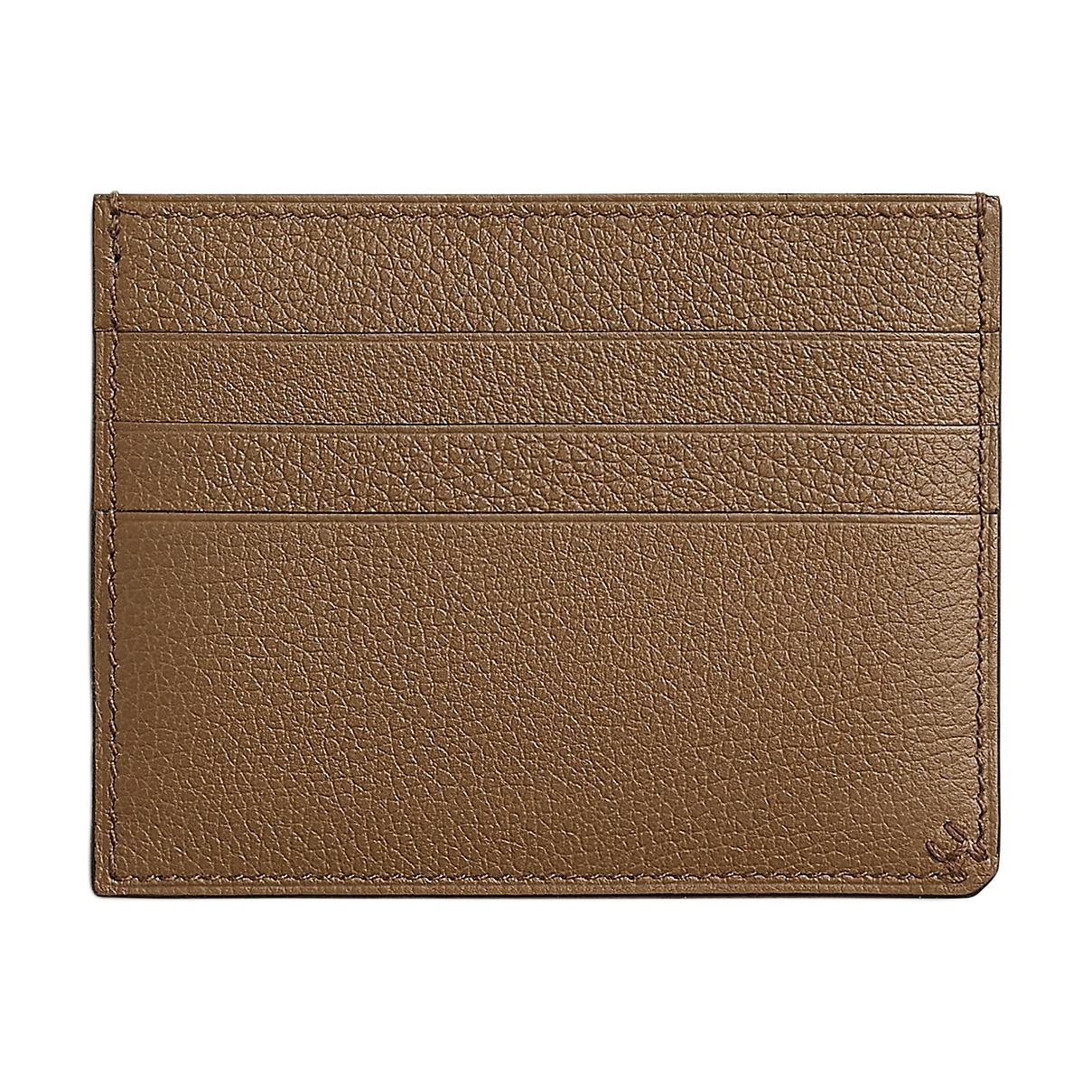 HERMES Evercolor Leather Card Holder Women's 3G Alezan Chestnut
