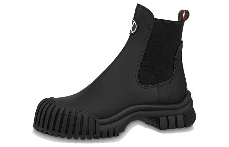 LOUIS VUITTON Ruby Short Chelsea Boots Women's Black