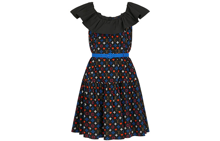 LOUIS VUITTON New Quarterly Products Of LV Sleeveless Dress Women's Black