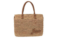 MIU MIU Cow Leather Tote Bag, Shopping Bag, Handbag Women's Nude