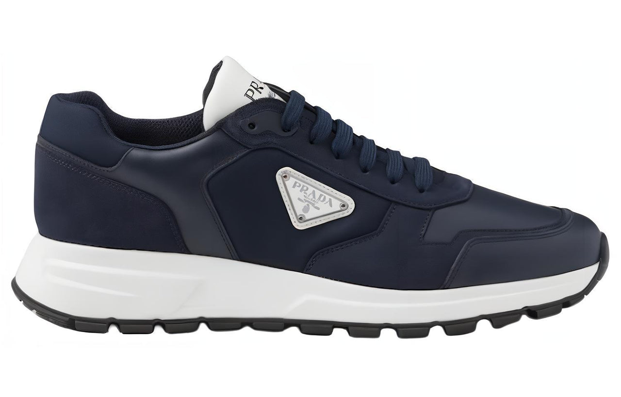 PRADA Triangle-logo Leather Sneakers