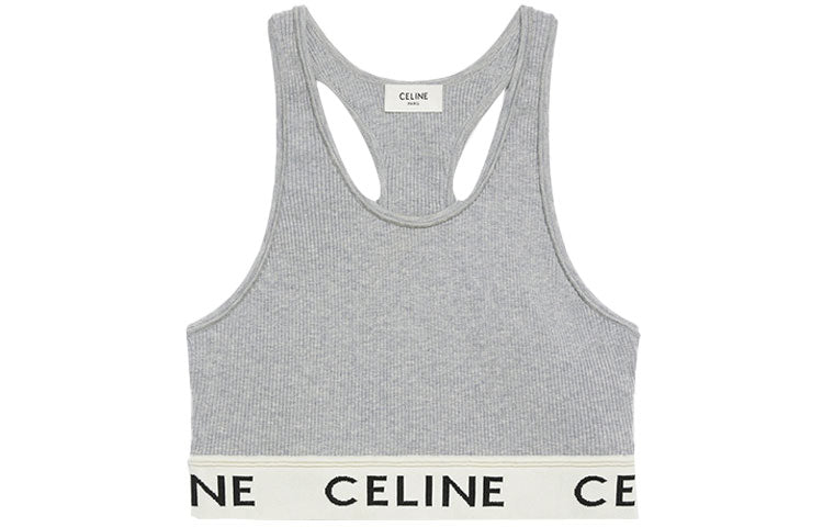 CELINE Tank Tops Women's Gray
