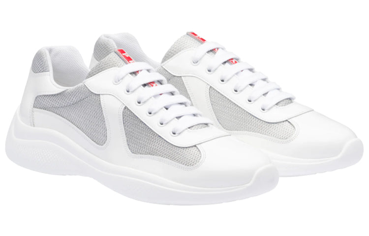 PRADA Casual Shoes Men Low-Top White/Silver