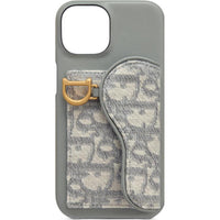 DIOR Canvas Material Pattern Jacquard Protective Sleeve Phone Cases COMPATIBLE WITH IPHONE 14 PRO
