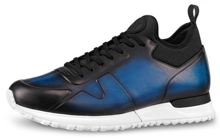 LOUIS VUITTON Run Away Cushioning Abrasion Resistant Breathable Low Top Casual Shoes Men's Blue Black