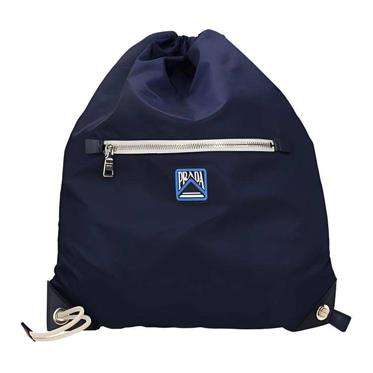 PRADA Fabric Backpack Unisex Blue