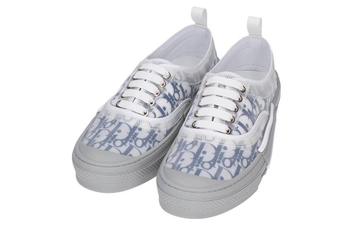 DIOR B23 Low-Top Skateboard Shoes Men's White Blue