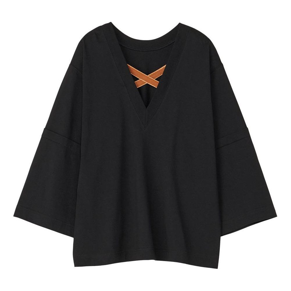 (WMNS) Onitsuka Tiger Oversized T-Shirt 'Black' 2182B145-001