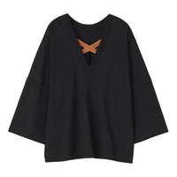 (WMNS) Onitsuka Tiger Oversized T-Shirt 'Black' 2182B145-001