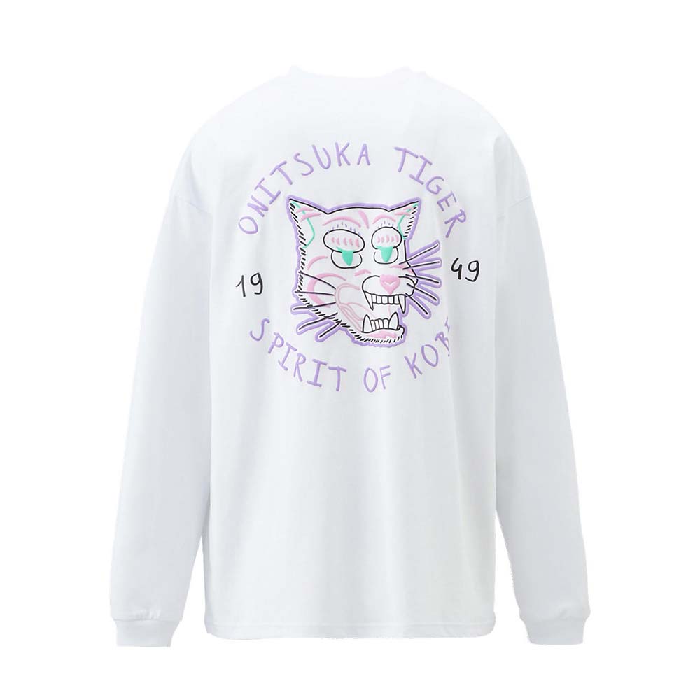 Onitsuka Tiger Graphic Long Sleeves T-Shirt 'White Purple' 2183B163-100