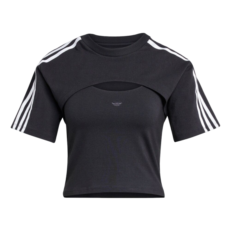 (WMNS) adidas Two-piece Short-Sleeved Top Asia Sizing 'Black' JD0042
