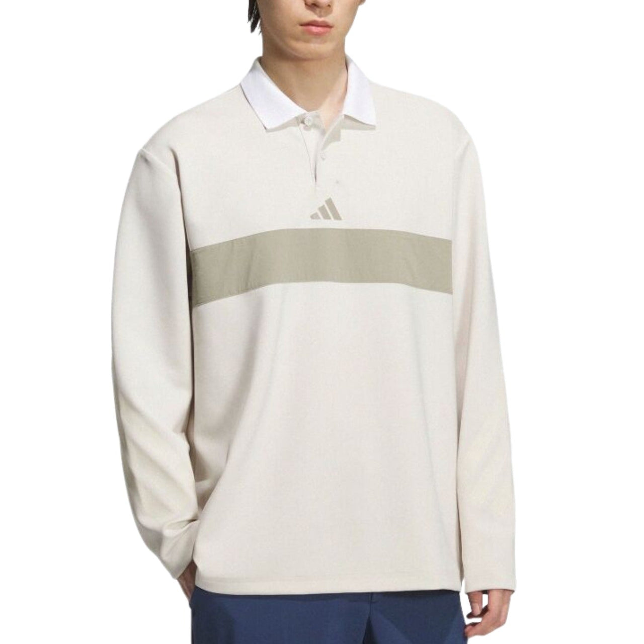 adidas Long Sleeve Polo Shirt 'Alumina' JM9581