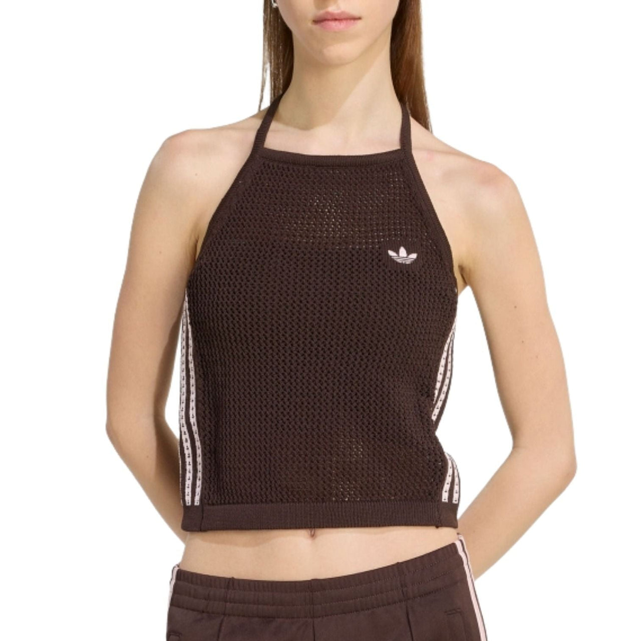(WMNS) adidas Crochet Top Asia Sizing 'Brown' KC6484