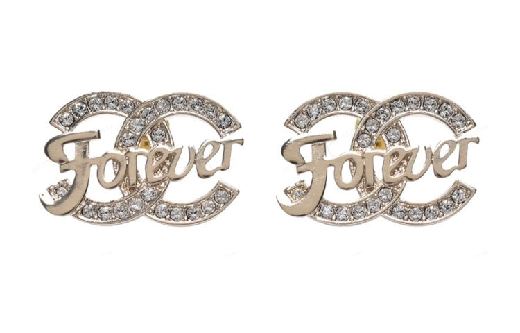 CHANEL Earrings Women's Light Gold