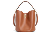 CELINE 16 Smooth Cow Leather Bucket Bag Crossbody Bag Handbag Shoulder Bag Medium Size Women's Tawny