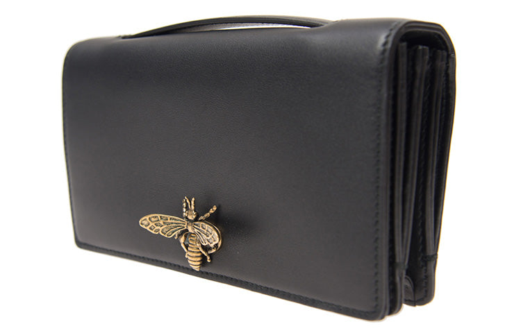 DIOR Calfskin Clutch Women's Black