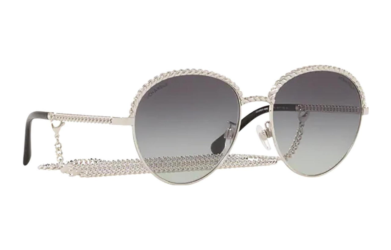 CHANEL Sunglasses Unisex Silver