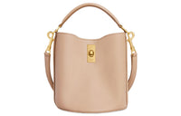 CELINE TEEN BUCKET Smooth Cow Leather Bucket Bag Handbag Shoulder Bag Crossbody Bag Regular Women's Light Brown