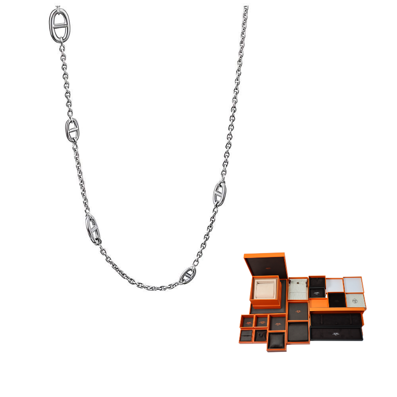 HERMES Farandole 925 Sterling Silver Necklaces Unisex