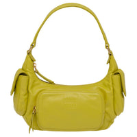 MIU MIU Sheepskin Locomotive Package One Shoulder Handbag Women's Mandarin Green