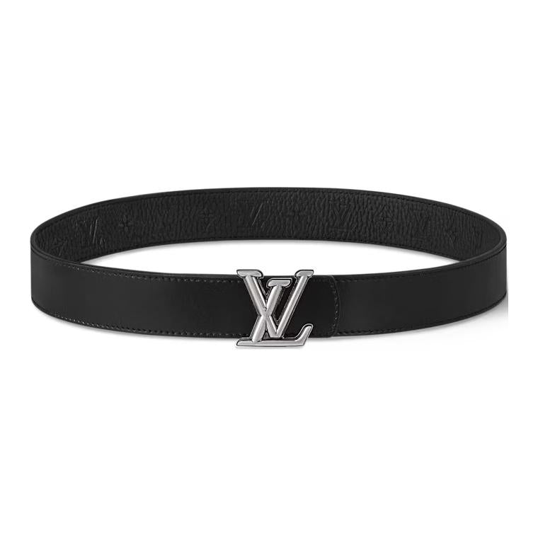 LOUIS VUITTON Leather Leather Belts Unisex Black Width: 3CM