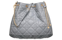 DIOR Ammi Sheepskin Bucket Bags Crossbody Bag Shoulder Bag Women's Gray