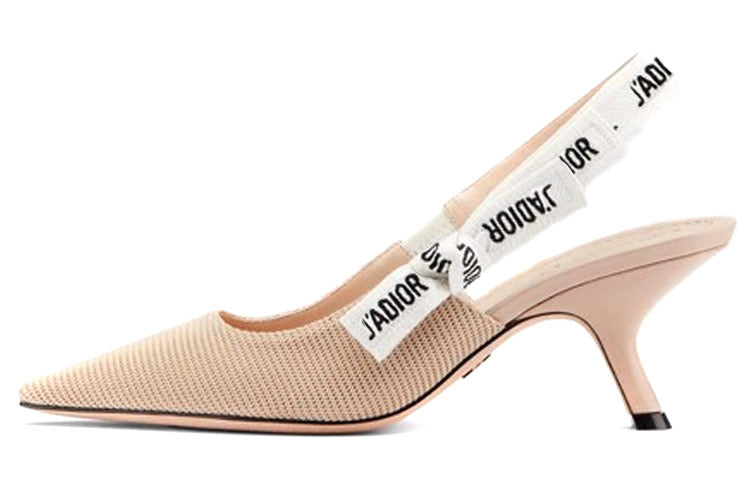 DIOR J'Adior Irregular Heel High Heels 6.5cm Women's Nude