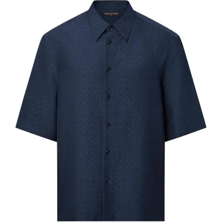 LOUIS VUITTON Mini Monogram Silk Blend Short-Sleeved Shirt