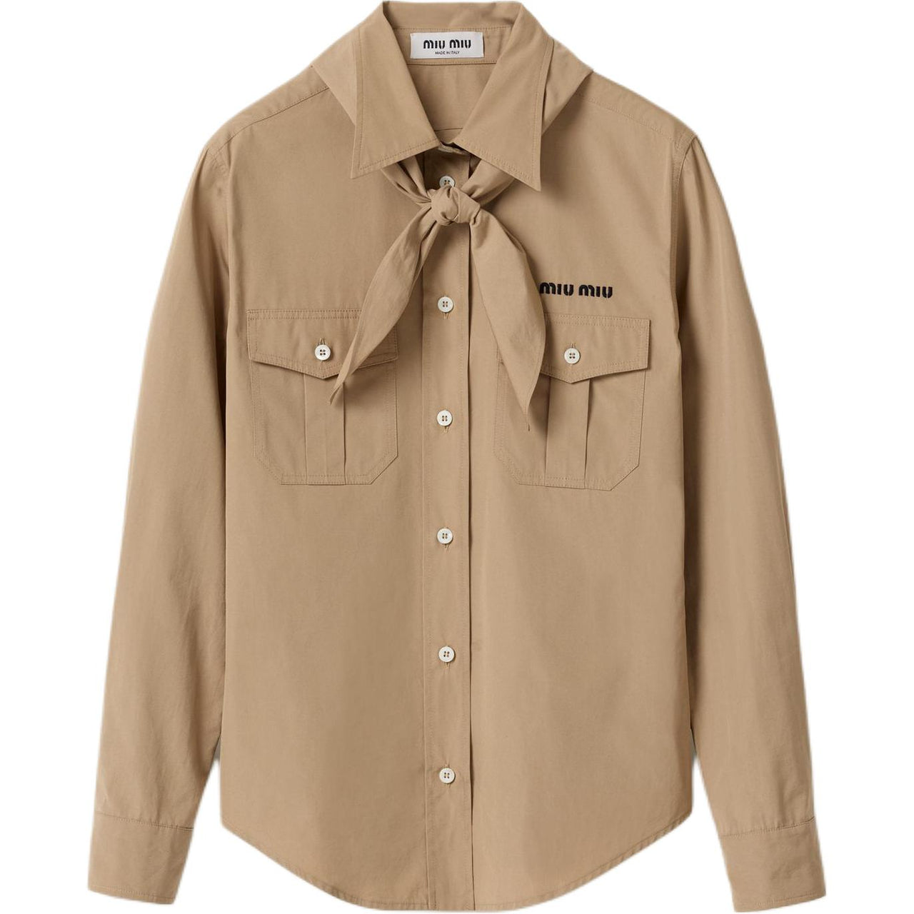 MIU MIU Neckerchief Poplin Shirt