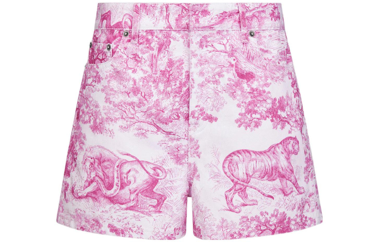 DIOR Denim Shorts Women's Bright Pink