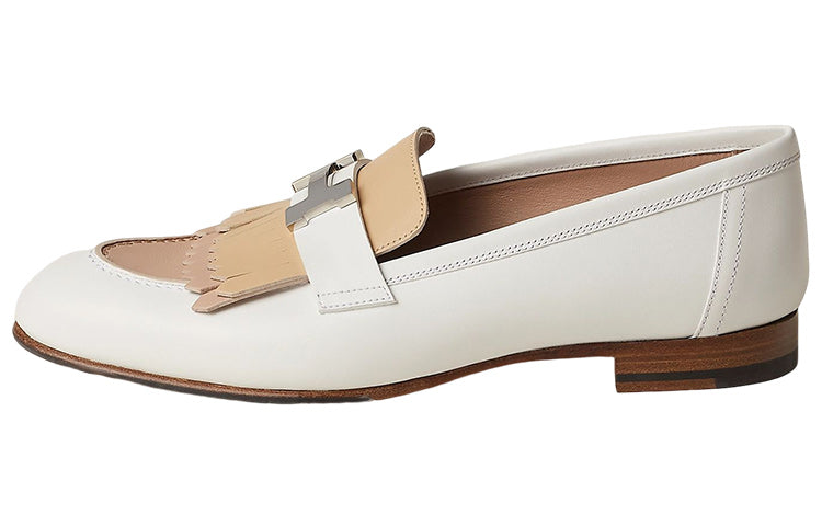 HERMES Royal Loafers Women's White