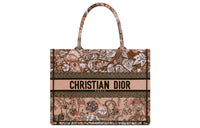 DIOR BookTote Embroidery Tote Bag Shopping Bag Shoulder Bag Handbag Medium Size Women's Pink