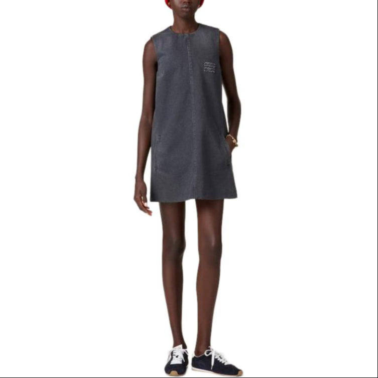 MIU MIU SS24 Sleeveless Dress Women's Gray
