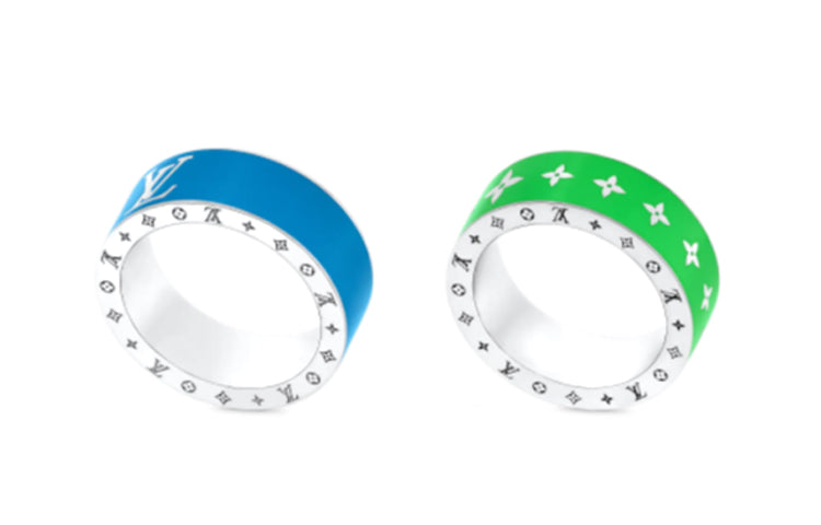 LOUIS VUITTON Ceramic Set Of 2 Rings