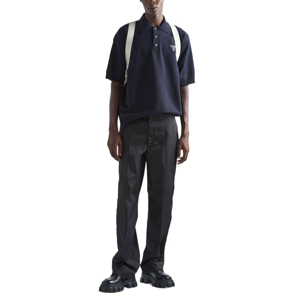 PRADA FW22 Polo Shirt Men's Marine Blue