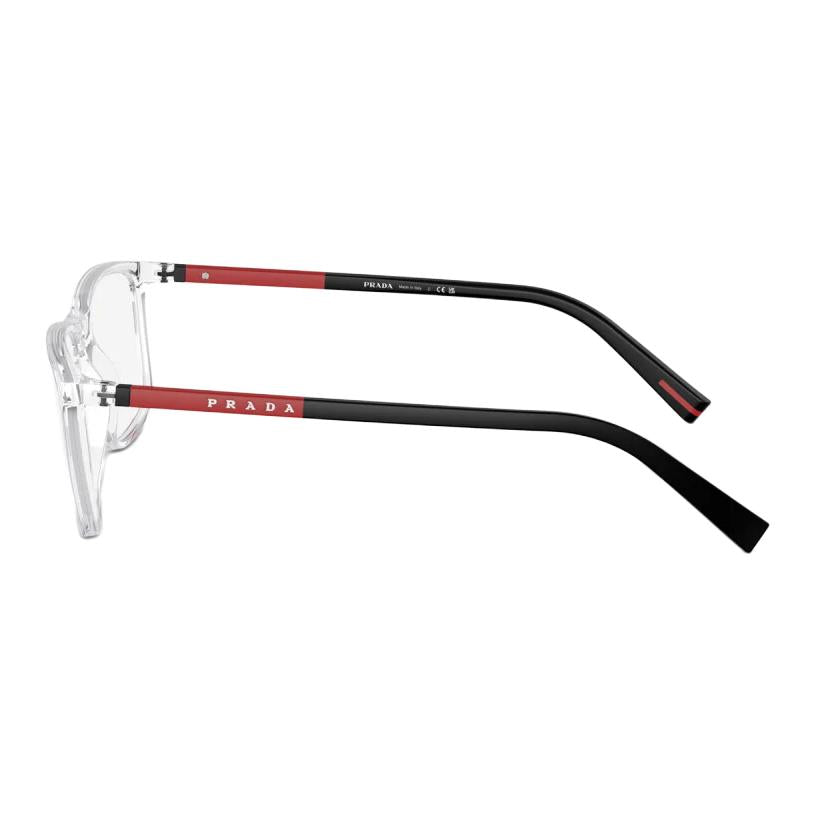 PRADA Rubber Injection Rectangular Eyeglass Frames Men's White