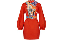LOUIS VUITTON New Quarterly Products Of LV Long-Sleeved Dresses Women's Red
