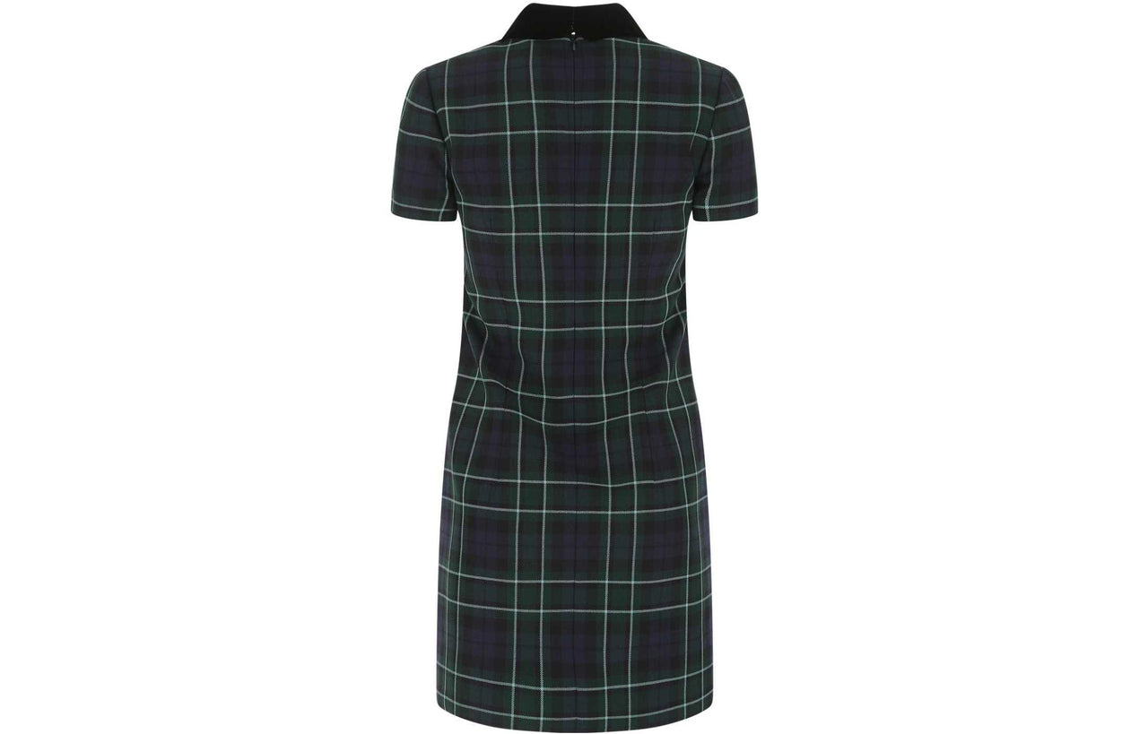 MIU MIU Short Sleeved Dress Women's Green