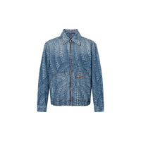 LOUIS VUITTON 2020s X Yk Dots print Denim Jacket