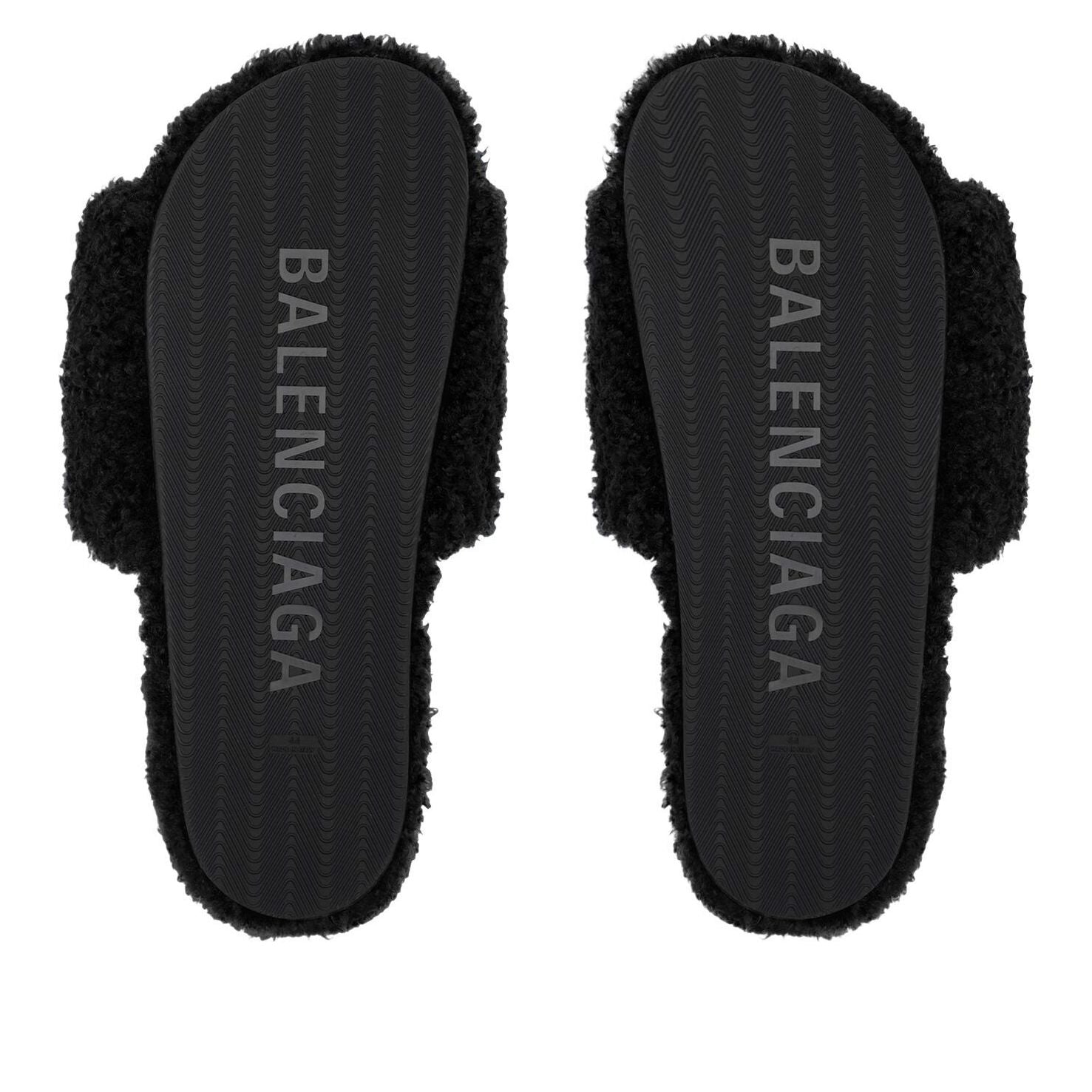 (WMNS) Balenciaga Furry Open Mule 'Black' 654261W14C21096