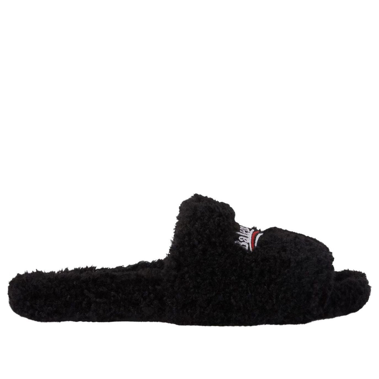 (WMNS) Balenciaga Furry Open Mule 'Black' 654261W14C21096