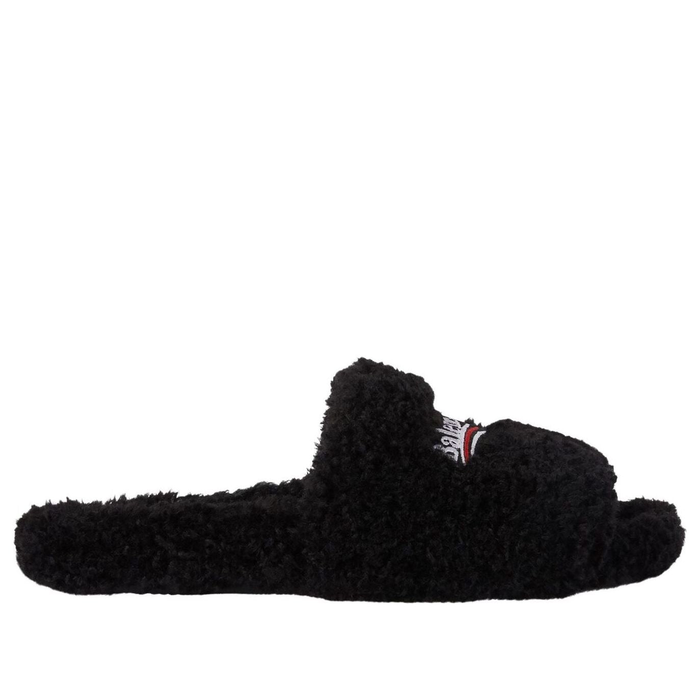(WMNS) Balenciaga Furry Open Mule 'Black' 654261W14C21096