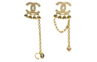 CHANEL Earrings Women's Gold