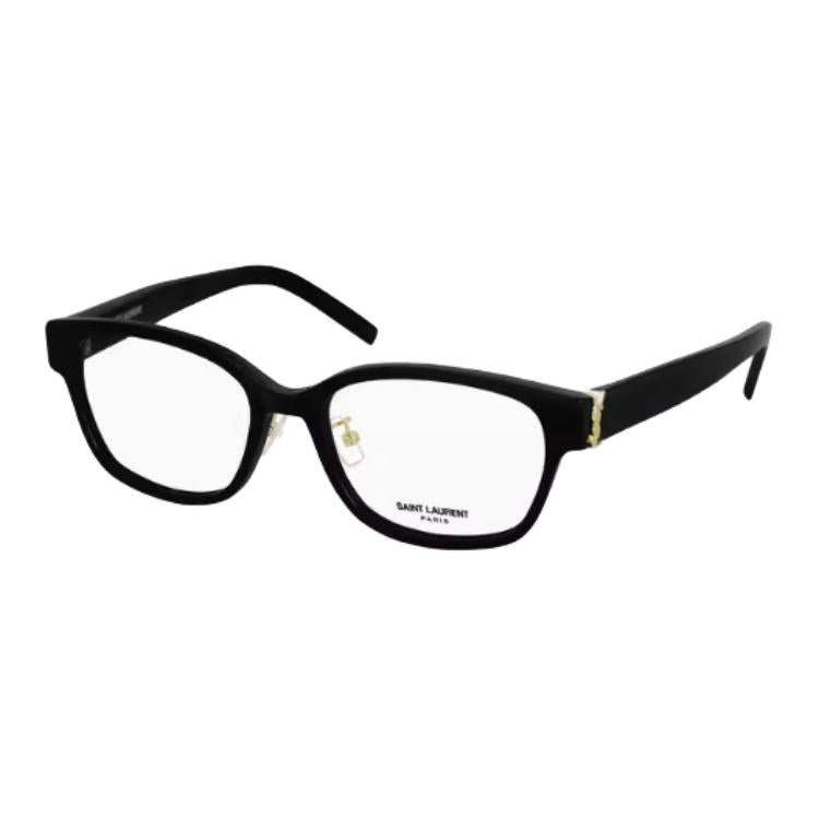 SAINT LAURENT Plate Square Eyeglass Frames Unisex Black