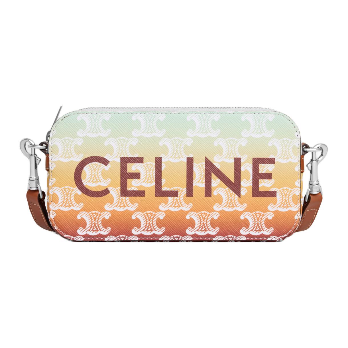 CELINE Leather Shoulder Bag, Crossbody Bag Men's Multicolor