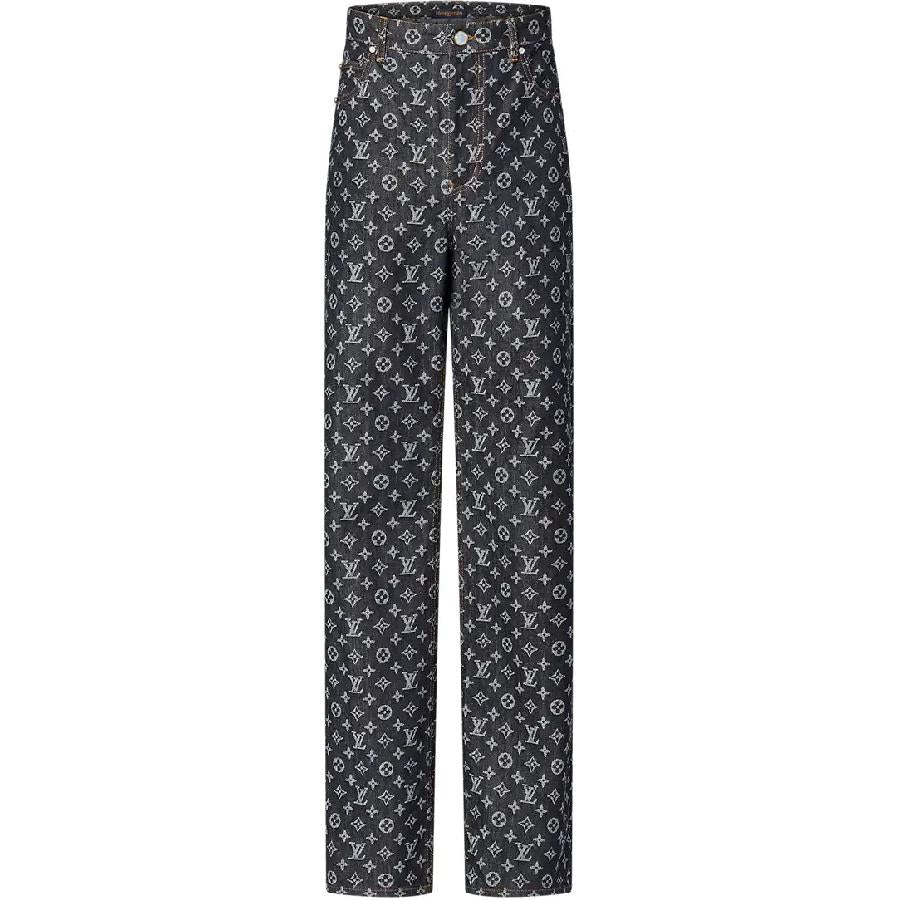 LOUIS VUITTON 1AGHV8 Monogram Jacquard Denim Skate Pants
