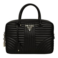 PRADA Leather Shoulder Bag Crossbody Bag Handbag Women's Black