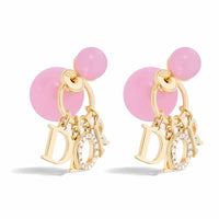 DIOR Resin Earrings Women's Candy Pink