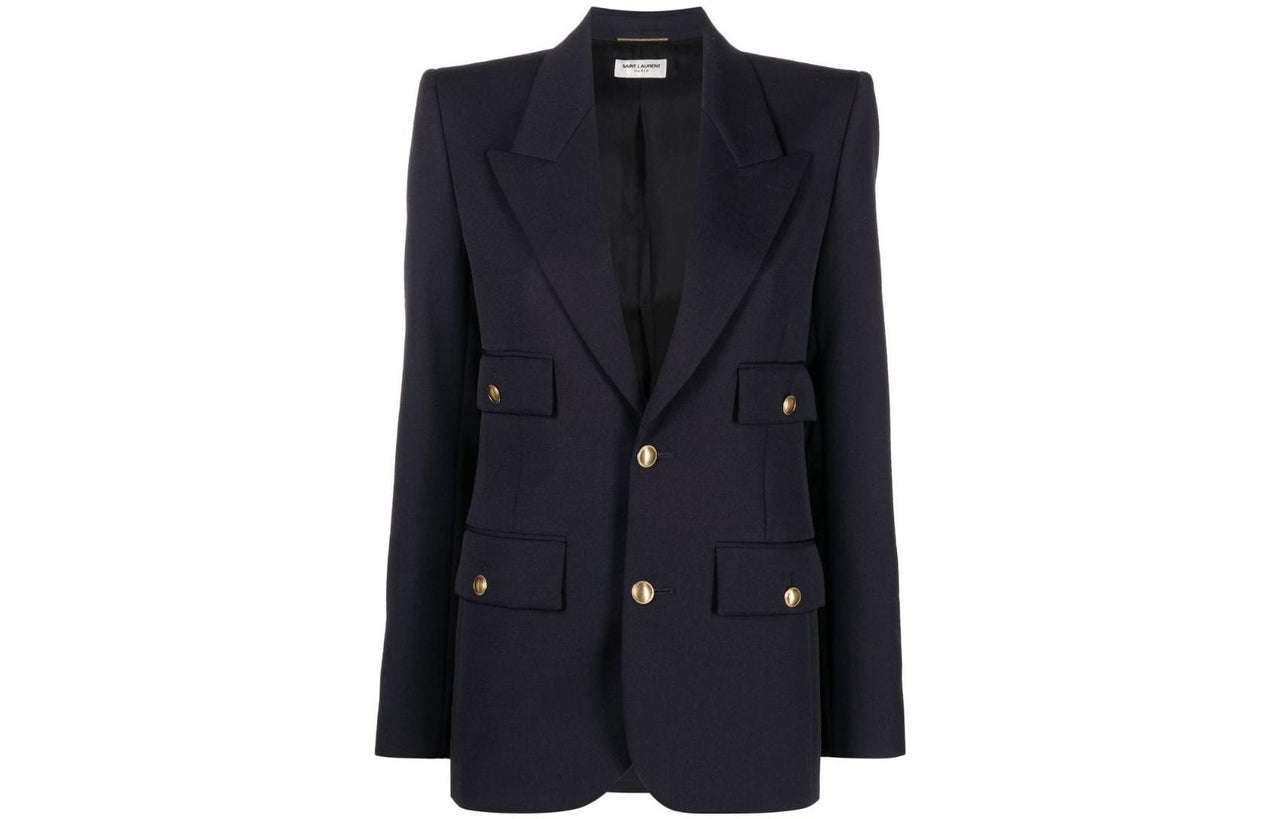 SAINT LAURENT Single-breasted Wool Blazer