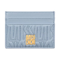 DIOR Miss Dior Lambskin Card Holder Women's Sky Blue